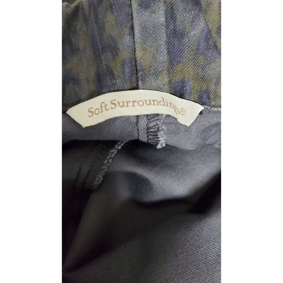 Soft Surroundings Metro Pants Purple Leopard Print Elastic Waist Pull On - Picture 7 of 7